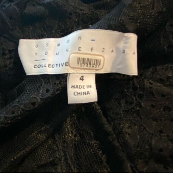 Osman Yousefzada Collective Lace Ruffle Top Size 4 - Picture 8 of 9